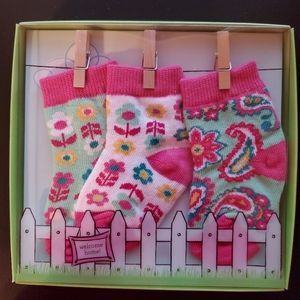 Vera Bradley Baby Socks 3 Pair in Tutti Frutti Boxed Gift Set New in Box